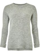 Dorothy Perkins Grey Step Hem Knitted Jumper