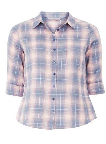 Dorothy Perkins Petite Checked Sleeved Shirt