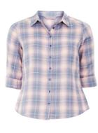 Dorothy Perkins Petite Checked Sleeved Shirt