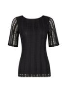 Dorothy Perkins Black Scoop Back Lace T-shirt