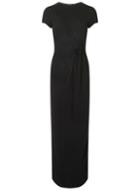 Dorothy Perkins Black Jersey Knot Front Maxi Dress