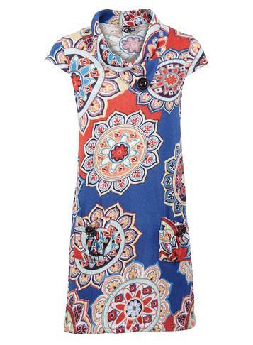 Dorothy Perkins *izabel London Blue Eastern Print Shift Dress