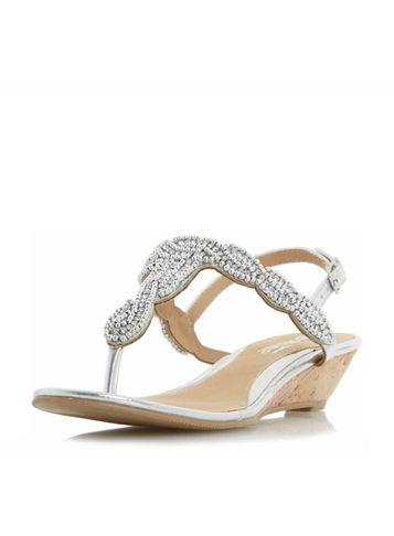Dorothy Perkins *head Over Heels By Dune 'naavi' Beaded Wedge Sandals