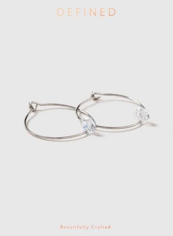 Dorothy Perkins Cubic Zirconia Drop Hoop