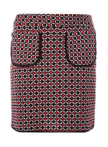 Dorothy Perkins Red Geometric Print Pocket Mini Skirt