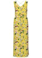 *vero Moda Yellow Floral Print Maxi Dress