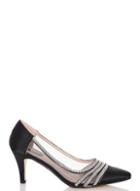 Dorothy Perkins *quiz Black Diamante Low Heel Shoes