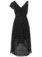 Dorothy Perkins Monochrome Spot Chiffon Midi Skater Dress