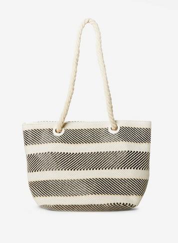 Dorothy Perkins Monochrome Rope Handle Beach Bag