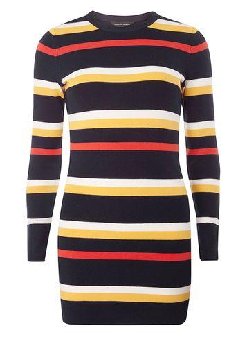 Dorothy Perkins Navy Stripe Longline Tunic Top