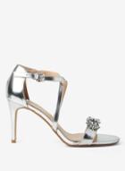 Dorothy Perkins Wide Fit Silver Exclusive Pu Blissful Heeled Sandals
