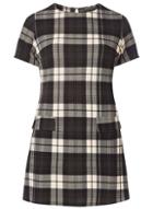 Dorothy Perkins Green And Cream Checked Tunic