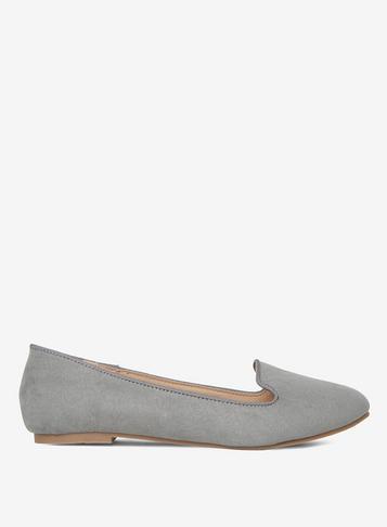 Dorothy Perkins Wide Fit Grey Panda Slipper Pumps