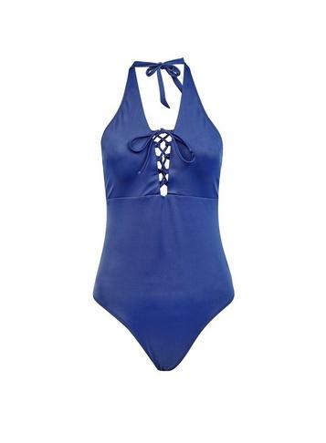 Dorothy Perkins *dp Beach Blue Tie Front Swimsuit