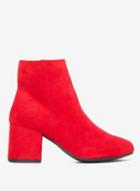 Dorothy Perkins Wide Fit Red 'aubree Block-heel Ankle Boots