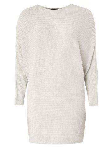 Dorothy Perkins Grey Slouchy Ribbed Jumper