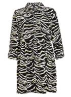 *quiz Black Zebra Print Shirt Dress