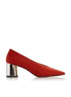 *head Over Heels By Dune Red Amyyy Mid Heel Court Shoes