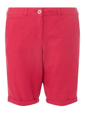 Dorothy Perkins Pink Linen Viscose Knee Shorts