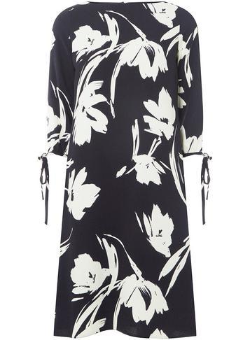 Dorothy Perkins *lily & Franc Navy Sleeve Printed Shift Dress