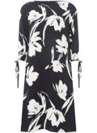 Dorothy Perkins *lily & Franc Navy Sleeve Printed Shift Dress