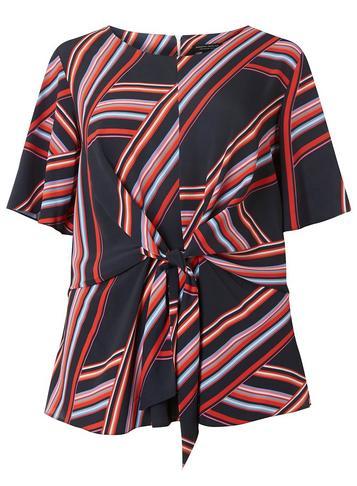 Dorothy Perkins *dp Curve Multi Colour Striped Manipulat Blouse