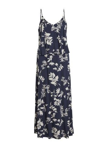 *vila Navy Floral Print Maxi Dress