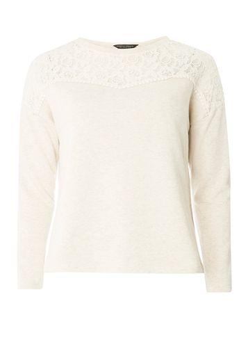 Dorothy Perkins Oat Lace Pom Pom Sweat Top