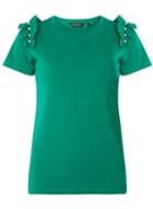 Dorothy Perkins Green Pearl Trim T-shirt
