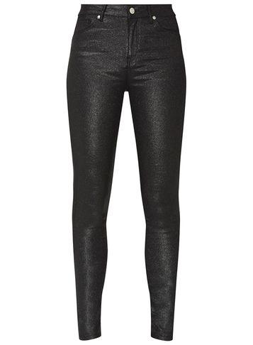 Dorothy Perkins *vero Moda Black Glitter Skinny Leg Trousers