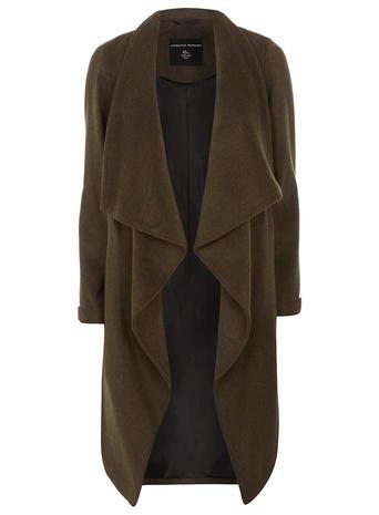 Dorothy Perkins Khaki Brushed Waterfall Jacket