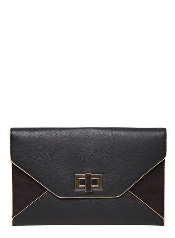 Dorothy Perkins Black Twistlock Clutch Bag