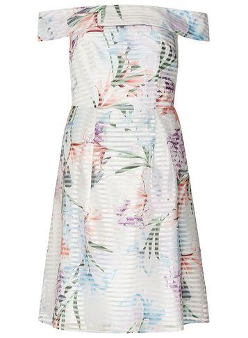 Dorothy Perkins Petite White Bardot Prom Dress