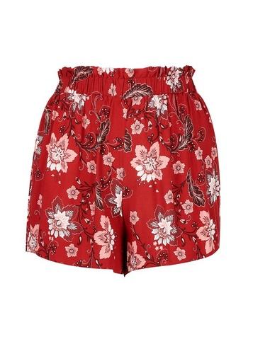 Dorothy Perkins *dp Curve Red Sarasa Tie Waist Shorts