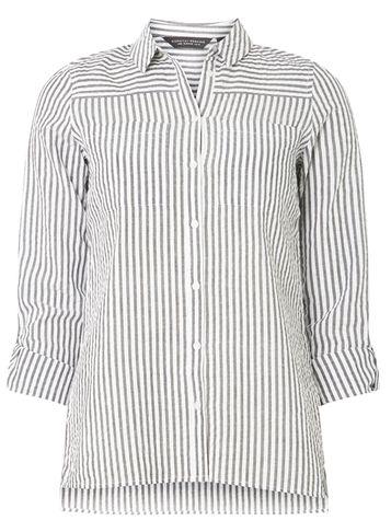 Dorothy Perkins Grey Textured Striped Shirt