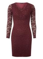 Dorothy Perkins *burgundy Glitter Lace Bodycon Dress