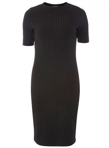 Dorothy Perkins Black Rib Bodycon Dress