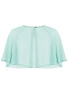 *showcase Mint Green Chiffon Cape
