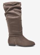 Dorothy Perkins Grey 'tessa' Faux Suede Ruched Boots