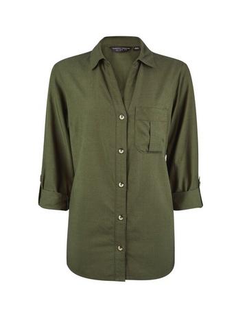 Dorothy Perkins Khaki Tencel Shirt
