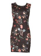 Dorothy Perkins *blue Vanilla Black Sleeveless Floral Bodycon Dress