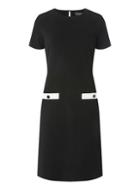 Dorothy Perkins *tall Black Contrast Pocket Shift Dress