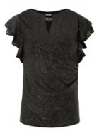 Dorothy Perkins *billie & Blossom Black Shimmer Frill Top