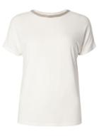 Dorothy Perkins Ivory Neck Trim T-shirt