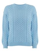 Dorothy Perkins Light Blue Chunky Cable Knitted Jumper