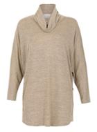 Dorothy Perkins *voulez Vous Camel Cowl Neck Trim Top