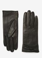 Dorothy Perkins Black Bow Leather Gloves