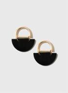 Dorothy Perkins Black Half Moon Drop Earrings