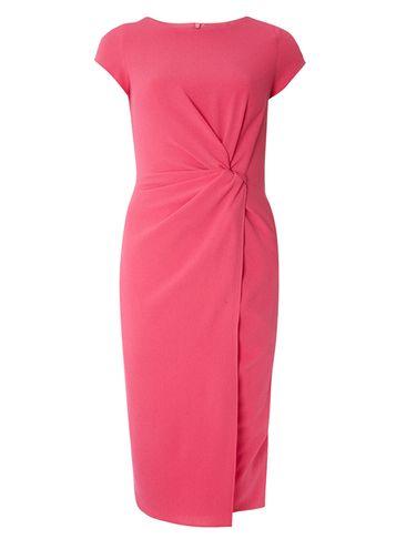 Dorothy Perkins *lily & Franc Magenta Manipulated Wrap Dress