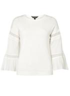 Dorothy Perkins Ivory Sheer Panel Knitted Top
